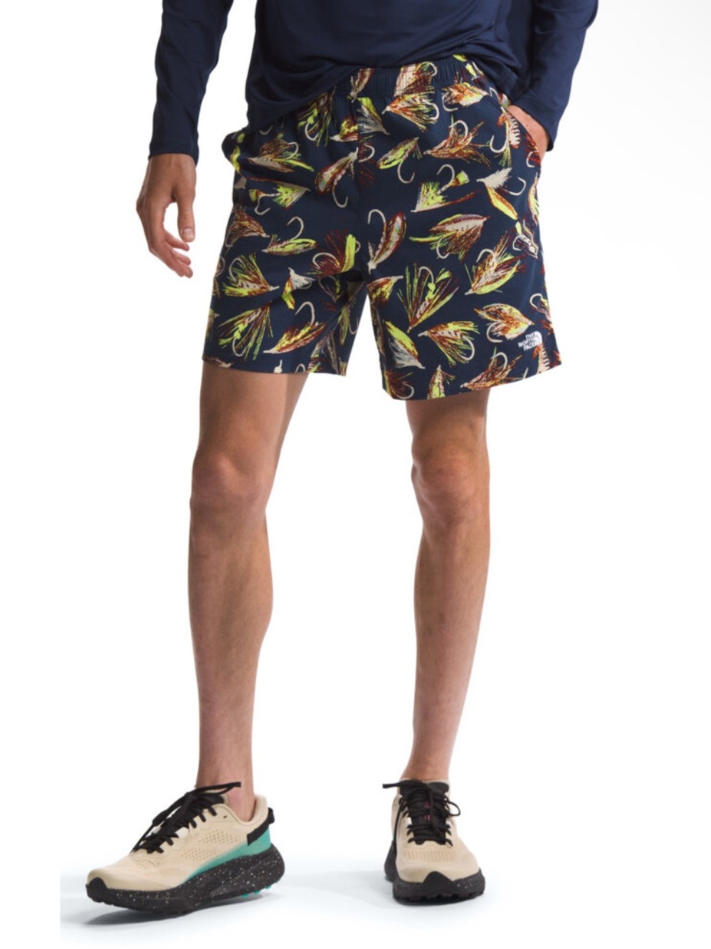 The North Face Navy Fly Fishing Print Shorts